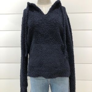 Barefoot Dreams Cozychic Pullover Hoodie in Navy